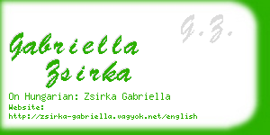 gabriella zsirka business card